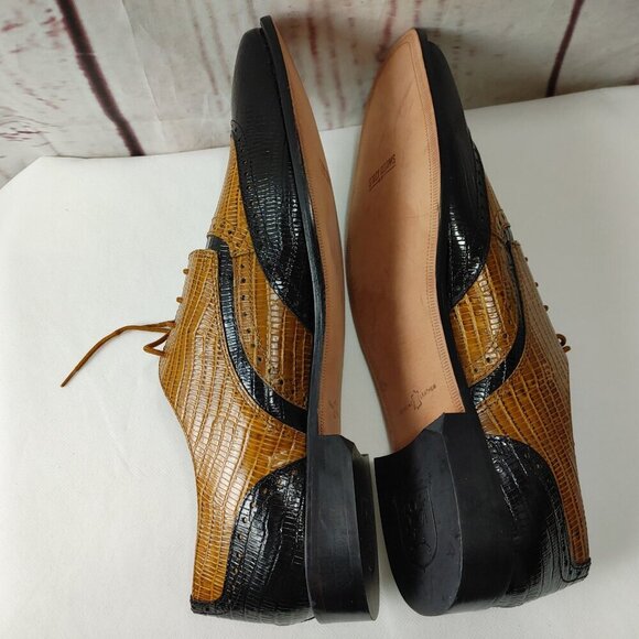 Stacy Adams Memory Foam Reptile Animal Print Two Tone Dress Shoes Size 15 NWOT - Picture 10 of 15